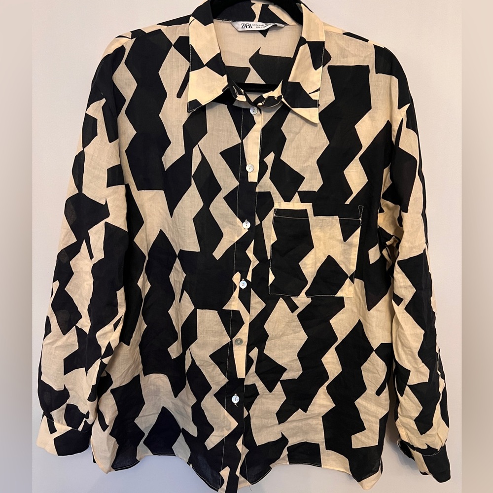 Zara button up blouse